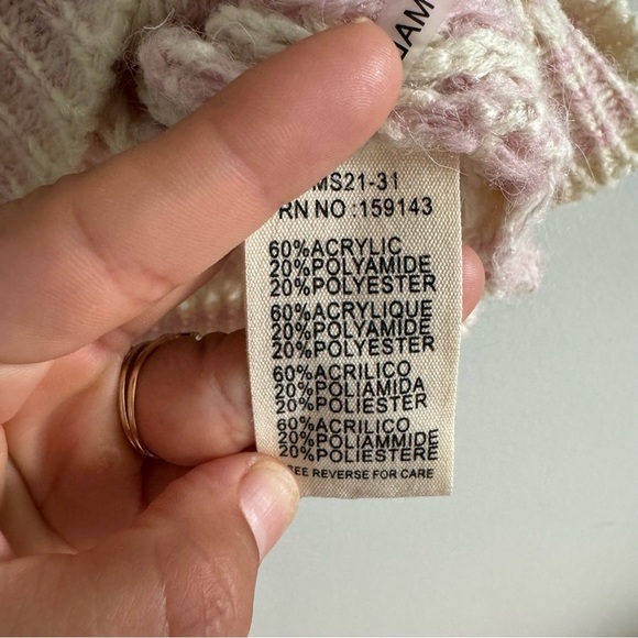FRNCH Paris Niara Knit Cream & Pink Sweater Size Medium - Picture 10 of 17